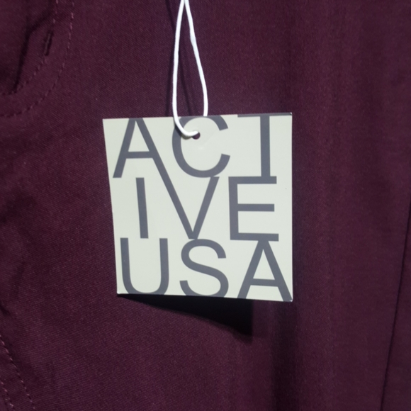 Burgundy jeggings by active USA - Picture 5 of 6